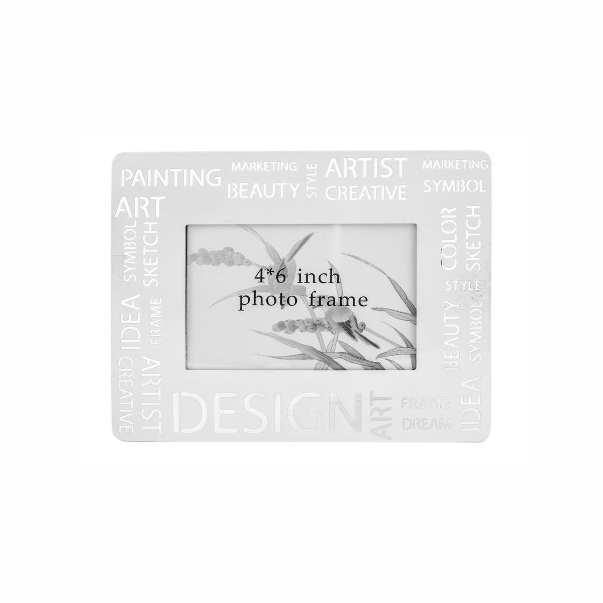 HOME ESSENTIALS - Marco de fotos metal diseño moderno blanco