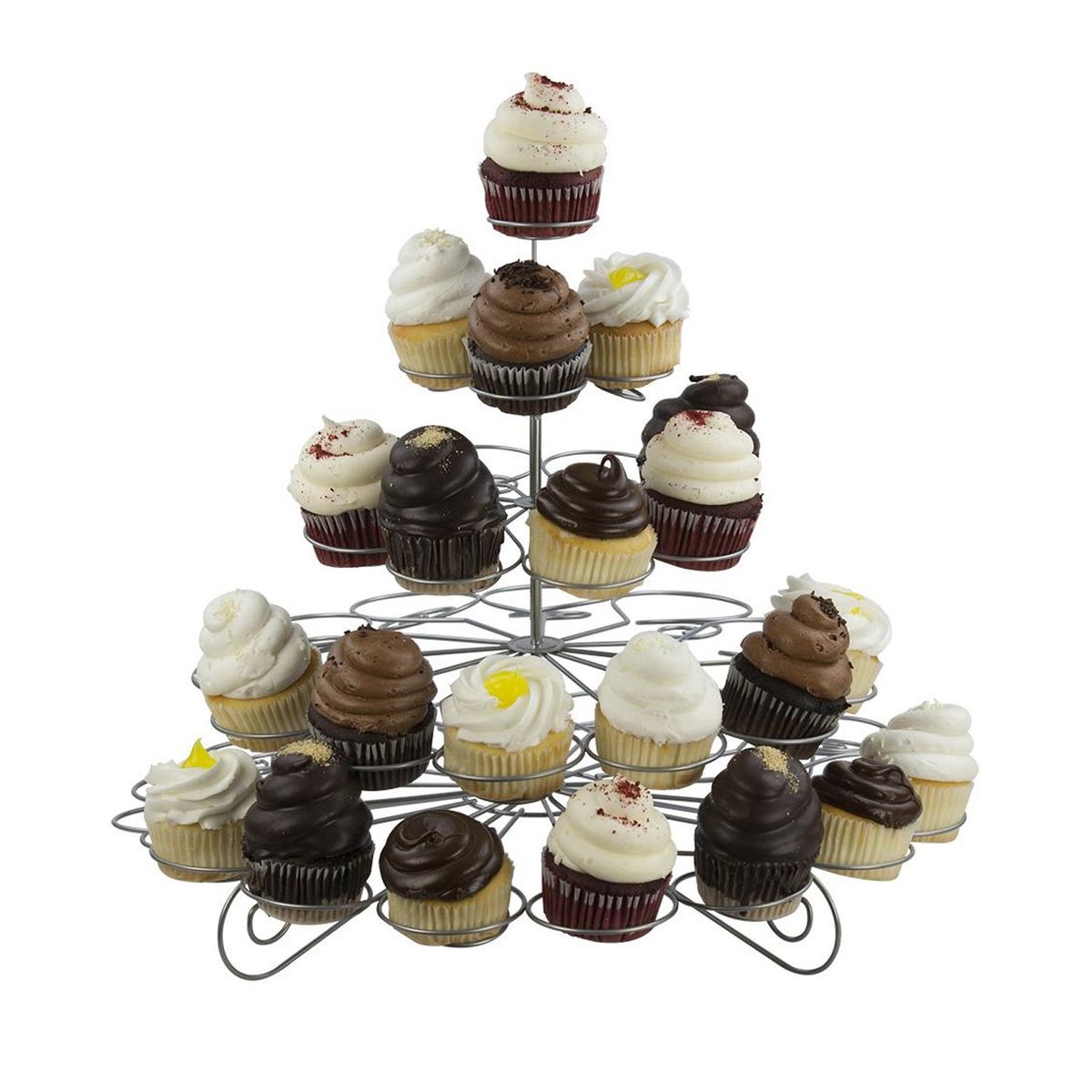 SOHOGAR - Porta cupcakes de metal blanco para 41 unidades