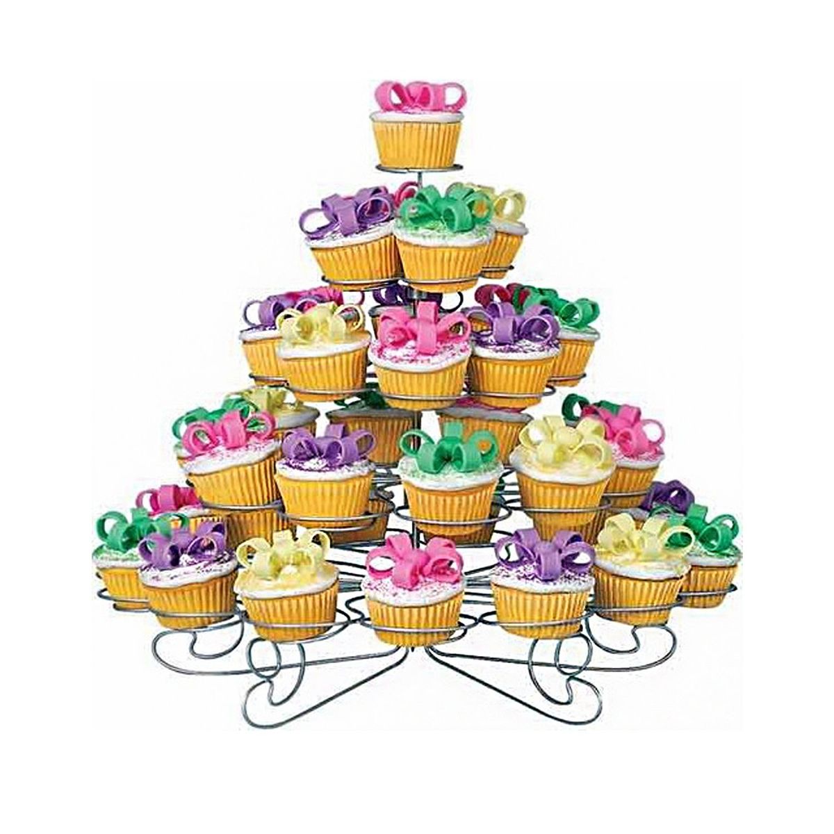 SOHOGAR - Porta cupcakes de metal blanco para 41 unidades