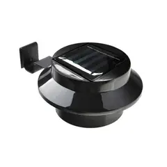 GENERICO - Foco led redondo con panel solar 3.7v negro