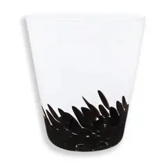 HOME ESSENTIALS - Florero de vidrio fabricado en polonia 16 cm negro