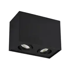 LED STUDIO - APLIQUÉ CIELO CUADRADO NEGRO DOBLE S/GU10