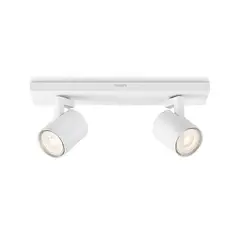 PHILIPS - APLIQUÉ CIELO/MURO NEIRO DOBLE DIRIGIBLE S/GU10 BLCO