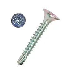 GENERICO - Tornillo 6x1 Punta Broca Zincado Rosca Gruesa x 1.000 unidades
