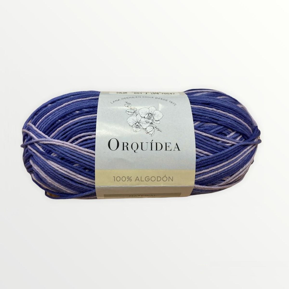 GENERICO - Hilo Algodon Estampado Orquidea 100 grs - Lila 651