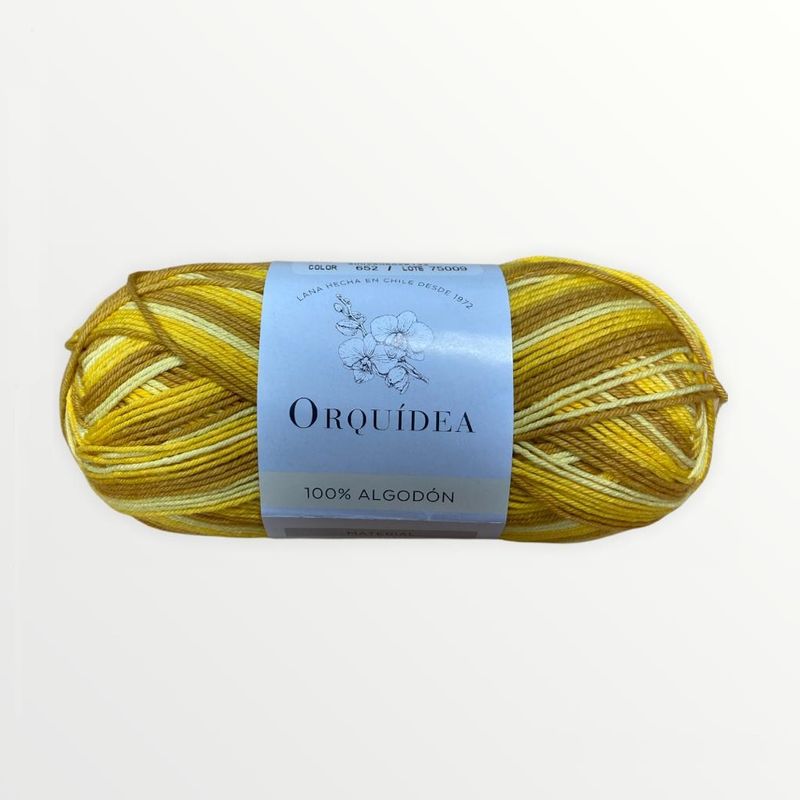 GENERICO - Hilo Algodon Estampado Orquidea 100 grs - Mostaza 652