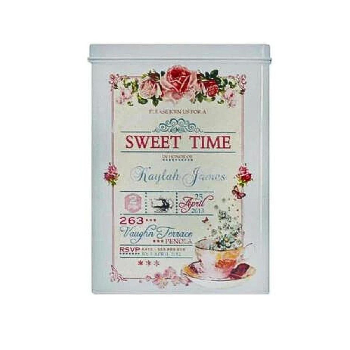 SOHOGAR - Set de 2 canister metalicos diseño sweet time