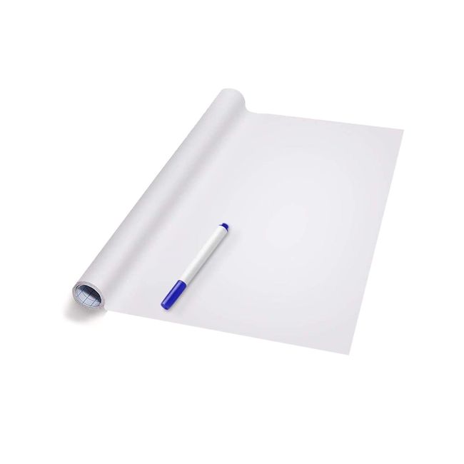 SOHOGAR - Pizarra sticker blanco para muro 45x200 cm