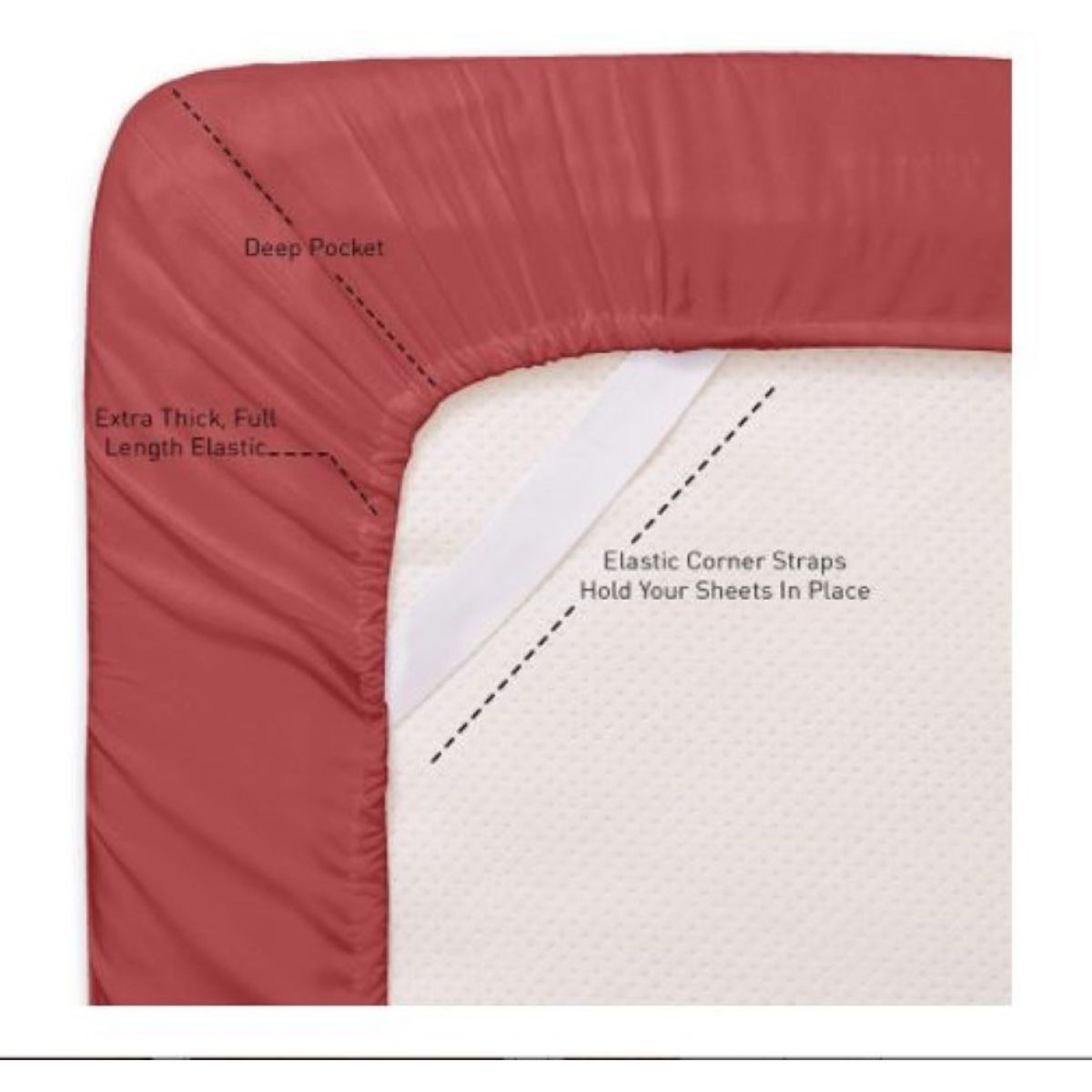 BEKU - Sábanas Premium Beku Home, tamaño 2 plazas, color  Burdeo