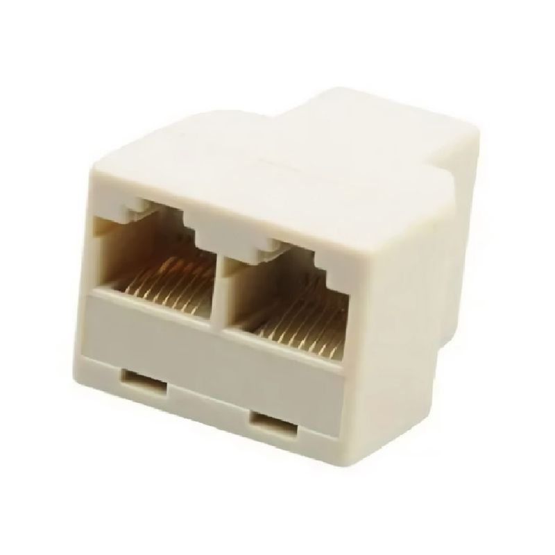 GENERICO - Adaptador DUAL Splitter Rj45 Cat5 6 Lan 1 A 2