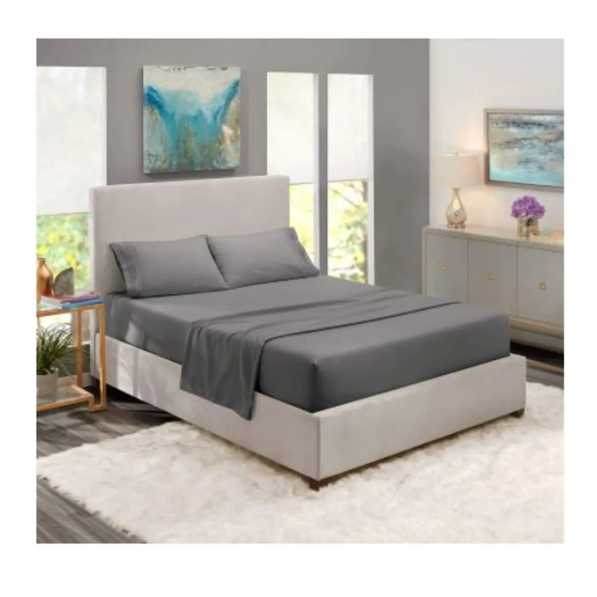 BEKU - Sábana Premium Beku Home; Plaza 1 1/2; Gris