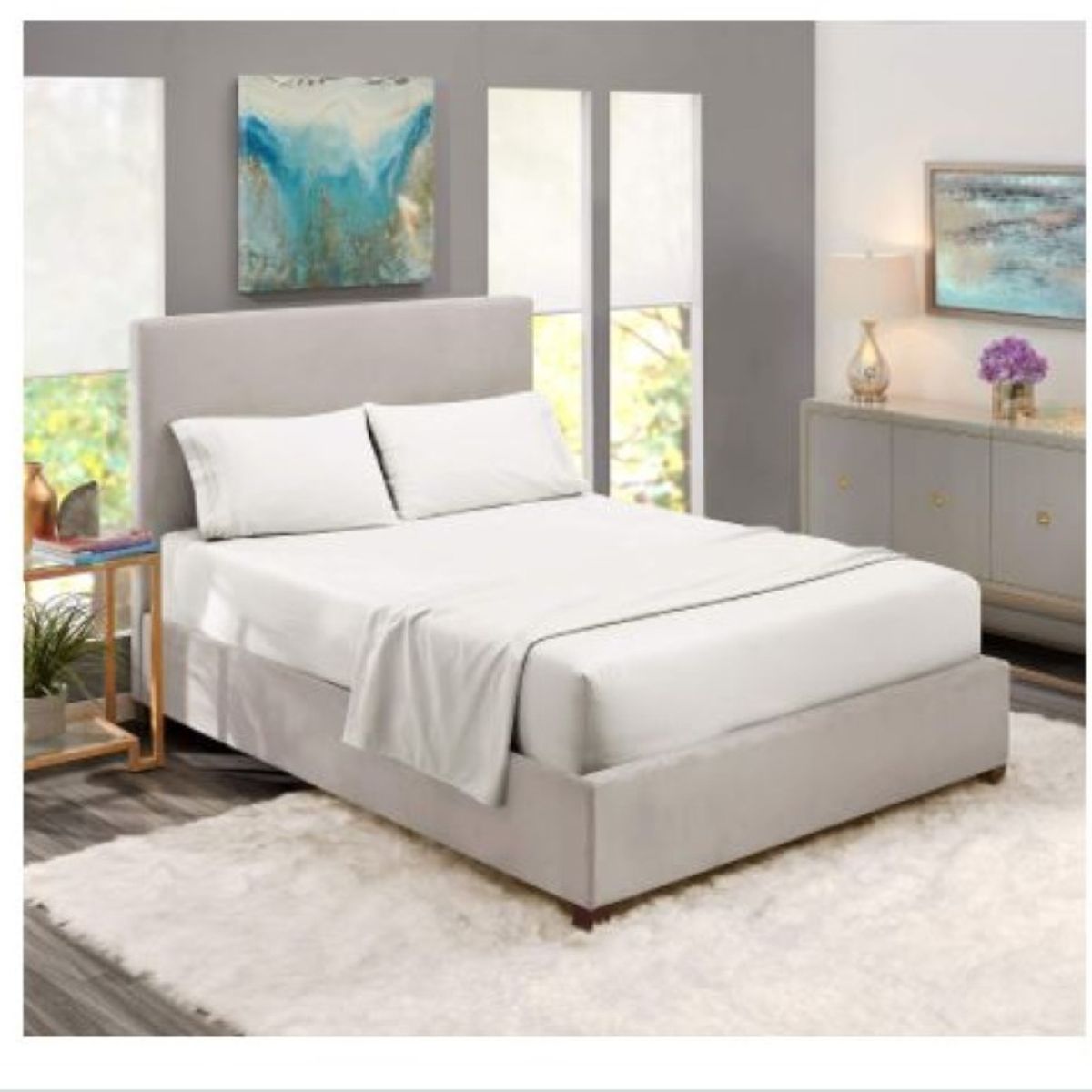 BEKU - Sábana Luxurious; 2 Plaza; Blanco