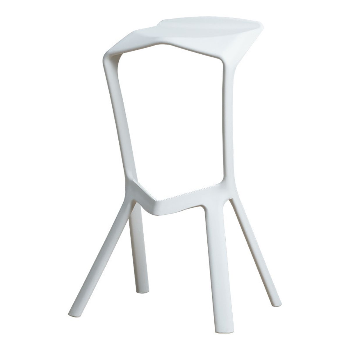 GENERICO - Silla taburete bar apilable blanco 51x42x81cm