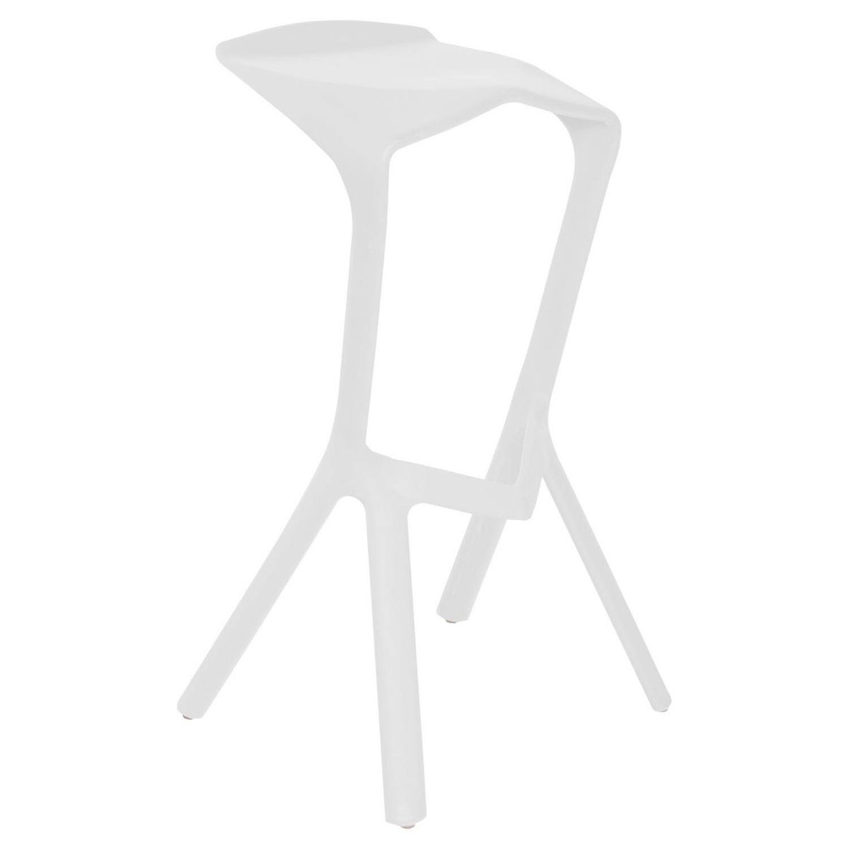 GENERICO - Silla taburete bar apilable blanco 51x42x81cm