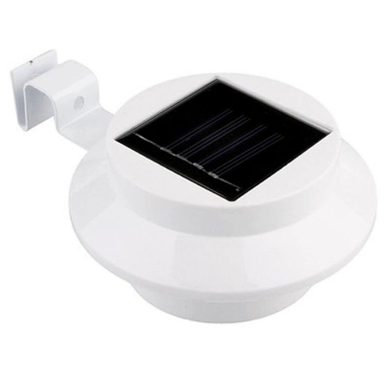 GENERICO - Foco led redondo con panel solar 3.7v blanco