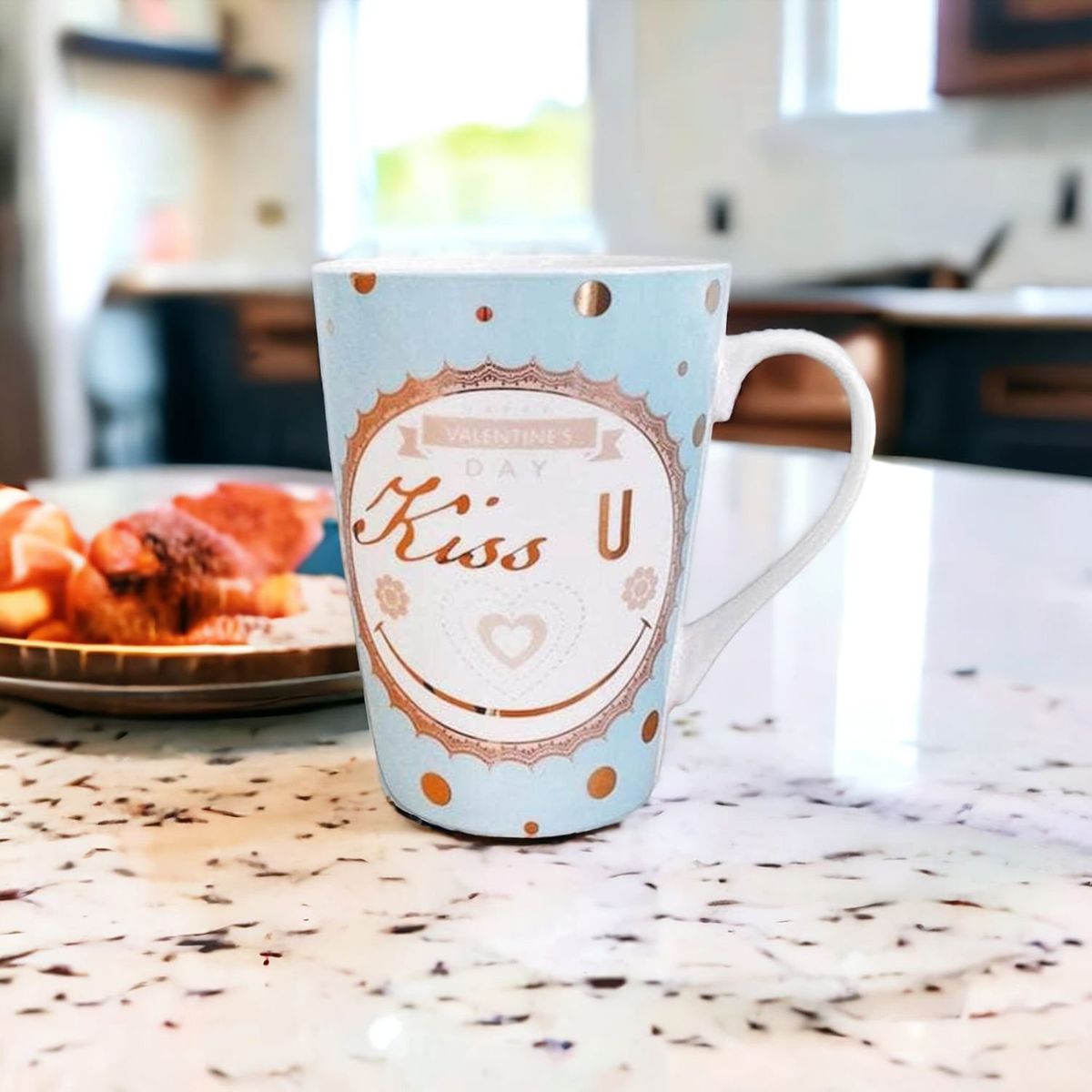 SOHOGAR - Tazón de carámica verde love 400 ml