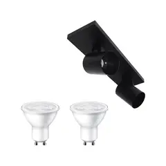 LED STUDIO - KIT APLIQUÉ CIELO/MURO DOBLE + 2 GU10 L/CLDA NGR