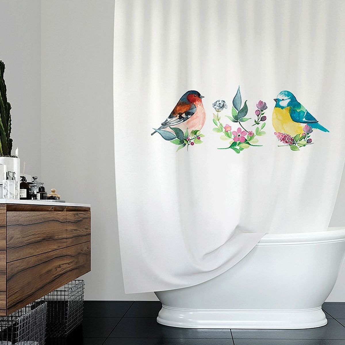 TUYO PRINT - Cortina de Baño Pájaros Guatones - Tuyo Print