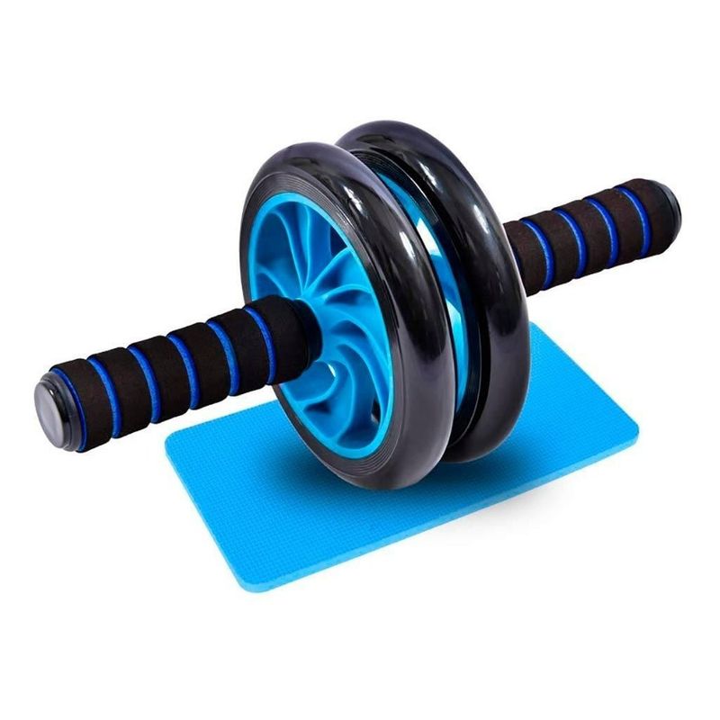 CRUSEC - Rueda Abdominal Azul con Colchoneta Ab Wheel