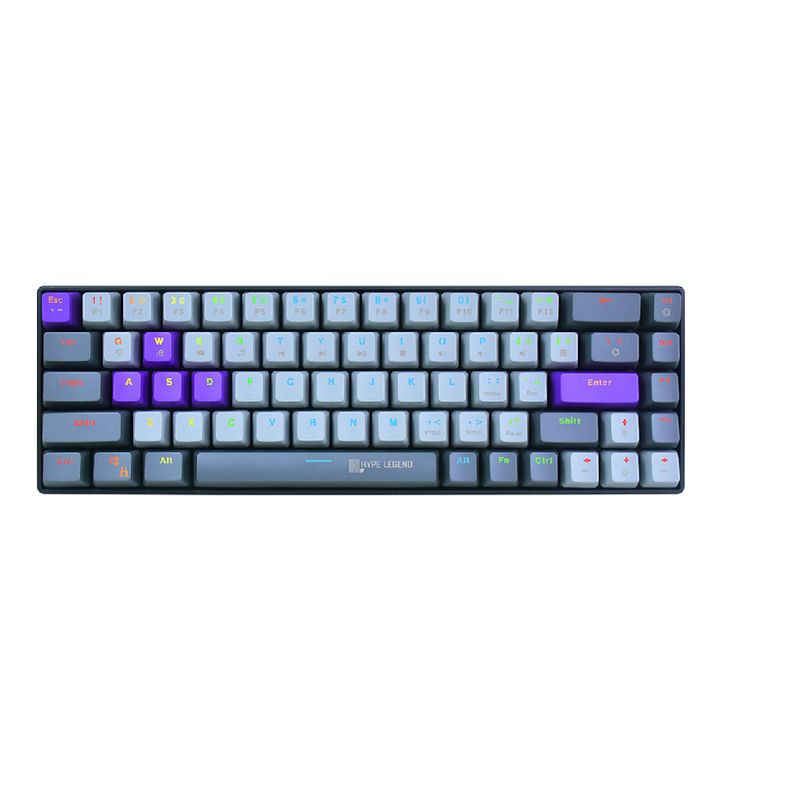HYPE LEGEND - Teclado Gamer Hype Legend Super Rebel UP 65% SW Outemu Red RGB