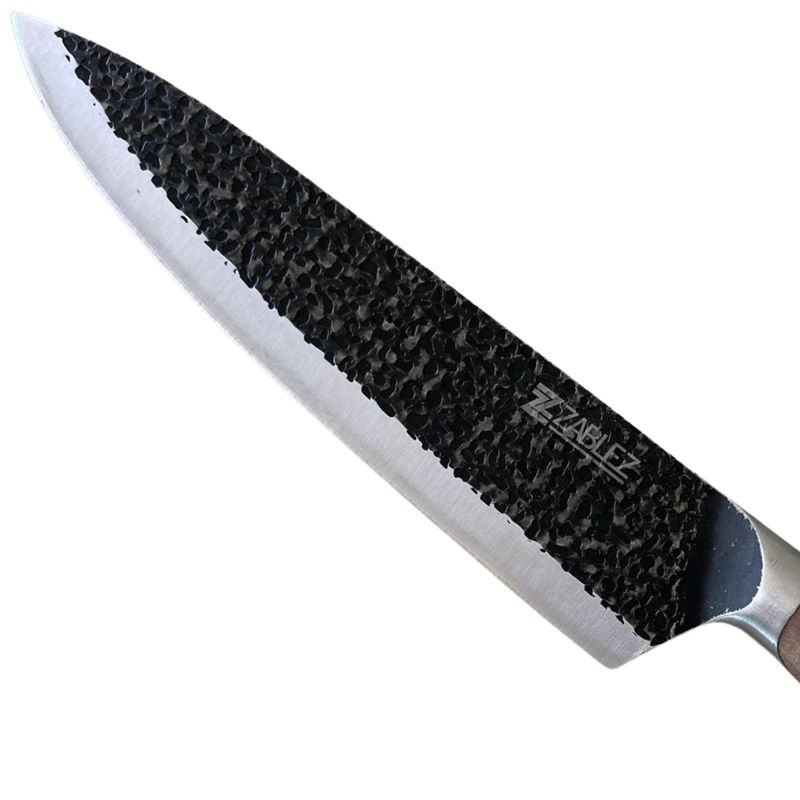ZZ ZABLEZ - Cuchillo Parrillero Alemán con Funda de Cuero