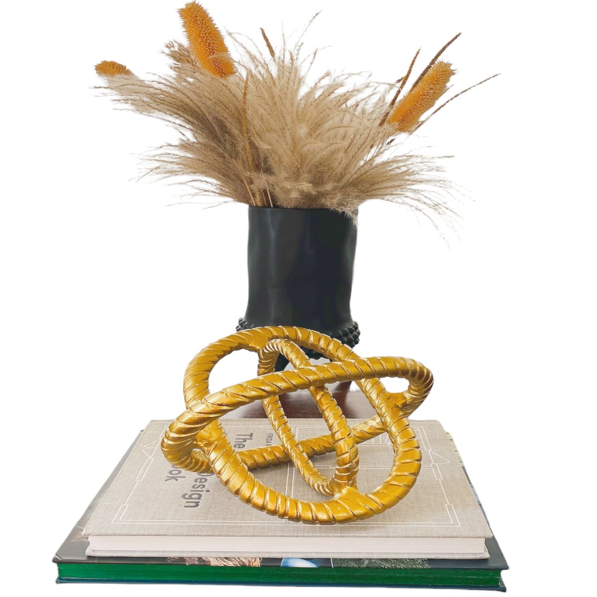 GENERICO - Figura decorativa anillos dorados 15x20 cm