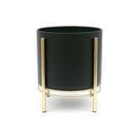 Maceta oslo Metal Negra M