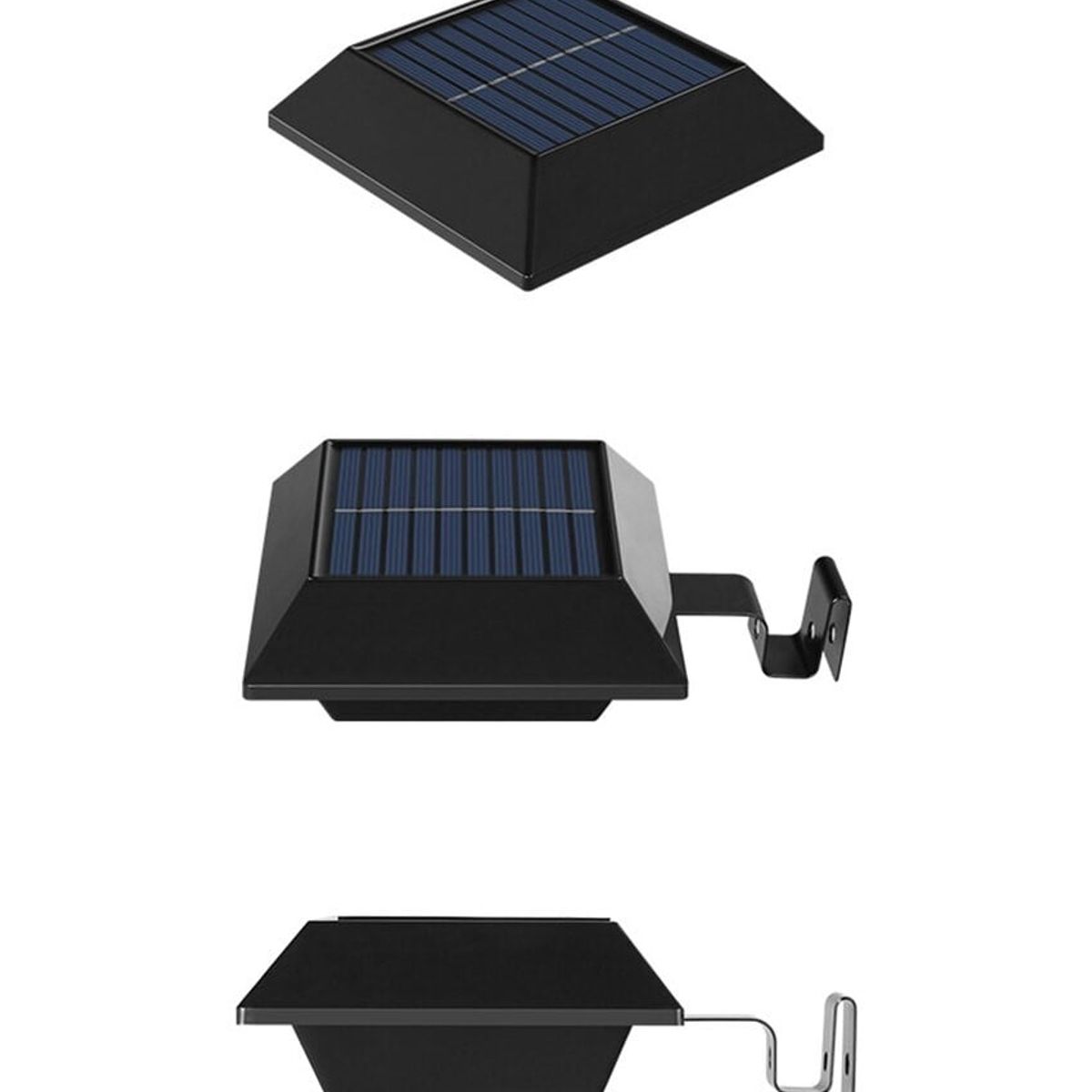 SOHOGAR - Foco led cuadrado con panel solar 3.7v 12 led
