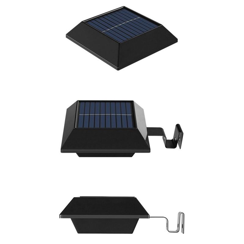 GENERICO - Foco led cuadrado con panel solar 3.7v 12 led