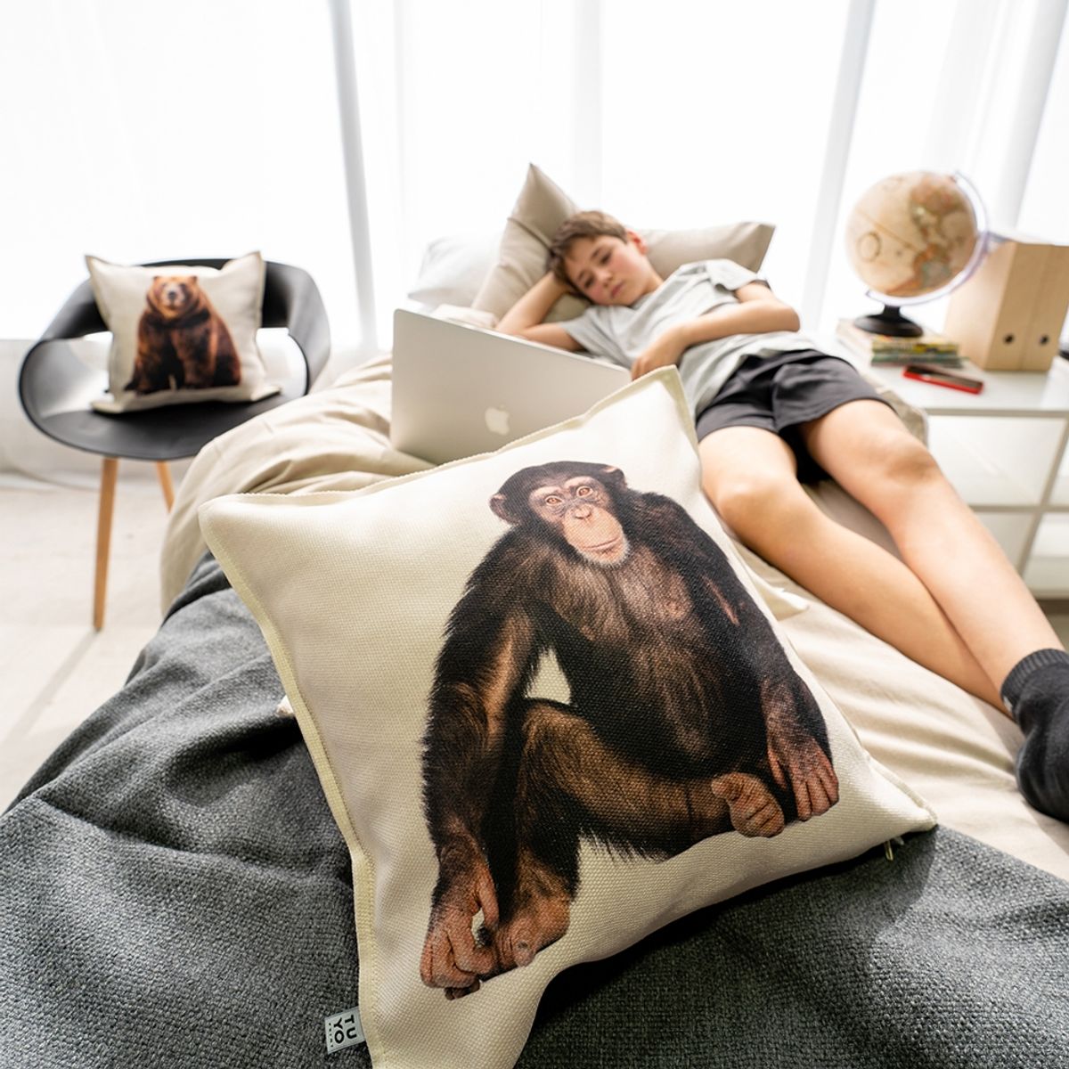 TUYO PRINT - Cojín Chimpancé 45x45 - Tuyo Print