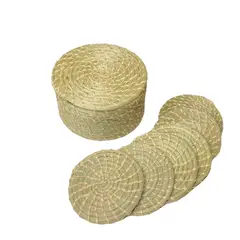 GENERICO - Set 6 Posavasos fibra vegetal 8 cm