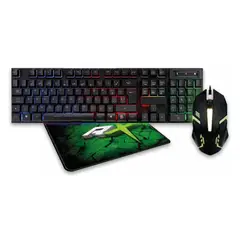 REPTILEX - Kit Gamer 3 en 1 Teclado Mouse y Pad Led