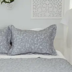 NINA HERRERA - Cubrecama Jacquard Cassis Azul 2 Plazas