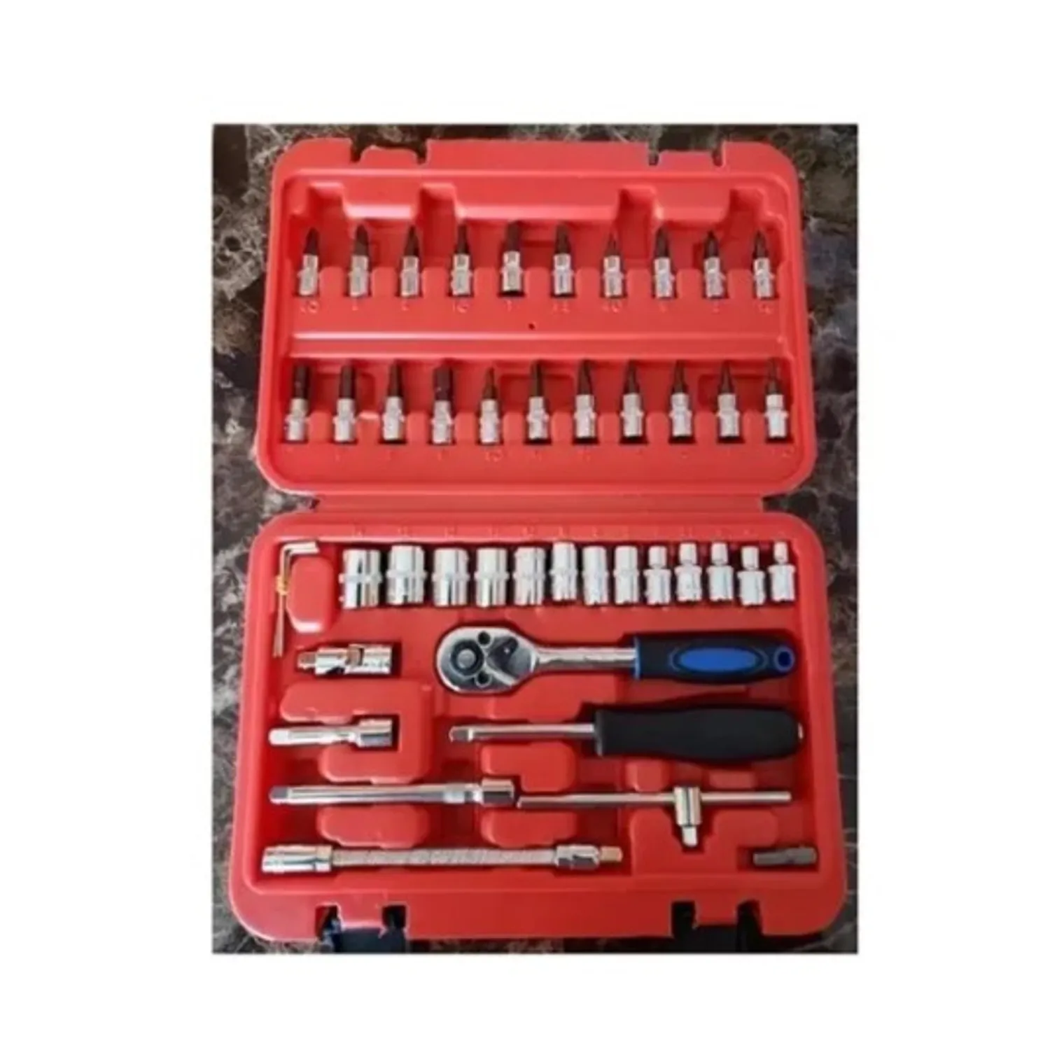 Juego Caja Set Dados Chicharra Herramientas 46 Piezas | Sodimac Chile