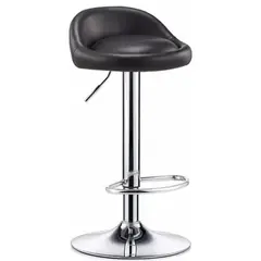 ESHOPANGIE - Silla Piso Bar Altura Regulable Taburete Negro