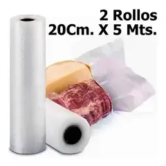 GENERICO - 2 Rollos Sellado Vacio 20cm X 5 Mts. Para Oster - Foodsaver