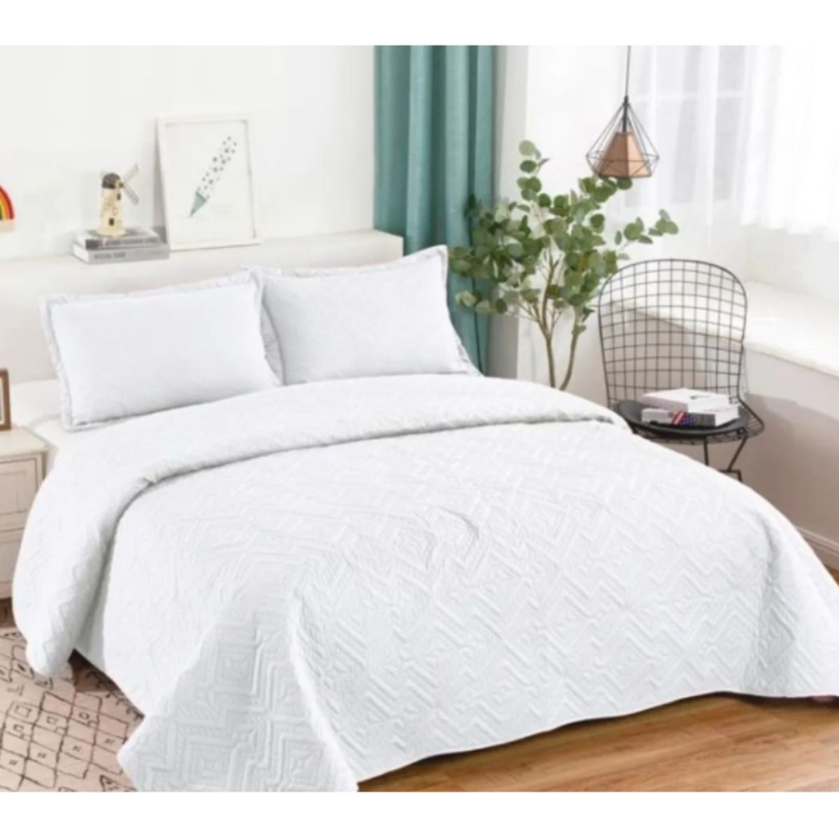 ALO COLOR - Cubrecama Blanco Pureza