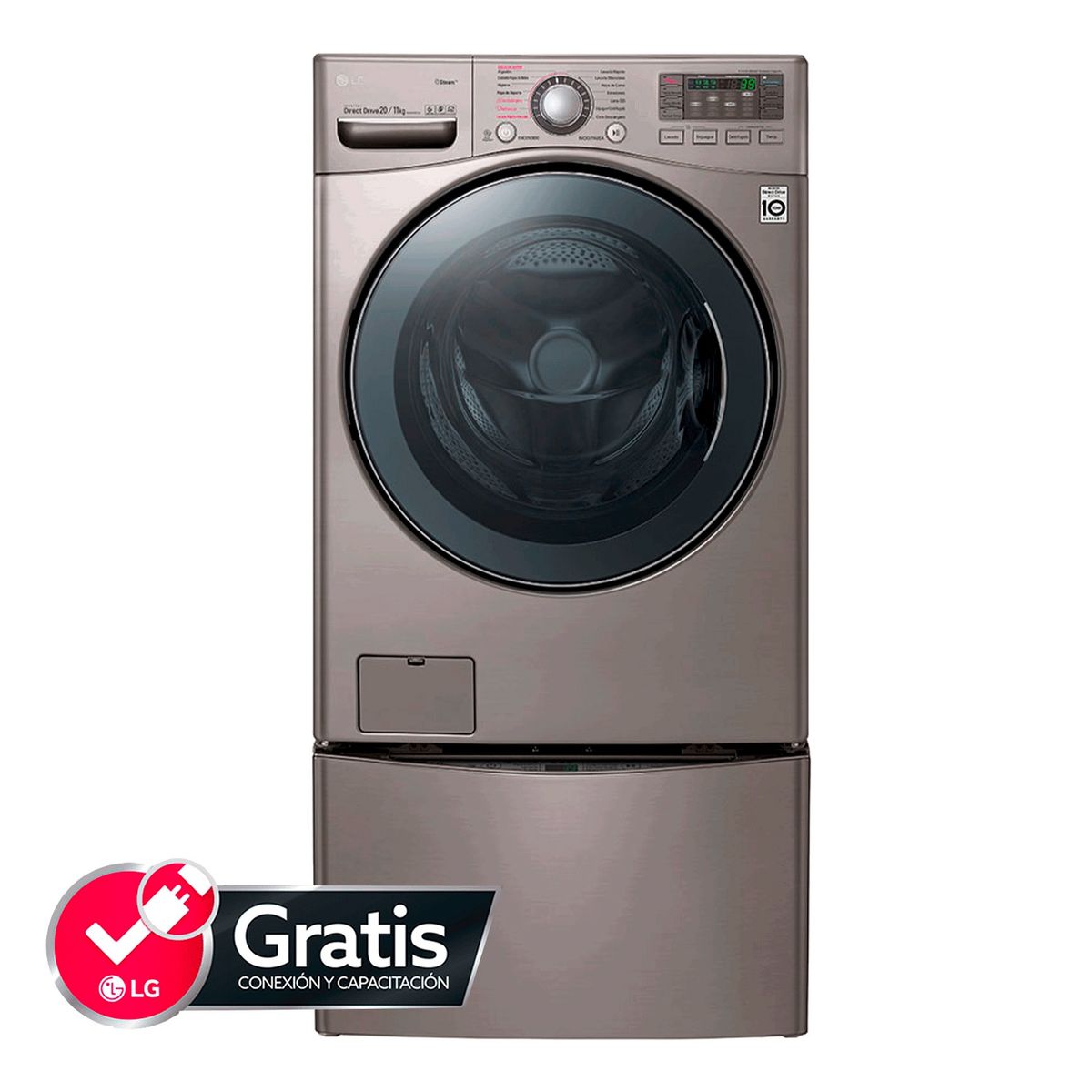 LG - Lavadora Secadora LG 22/11 Kg WD22VV2S6TW