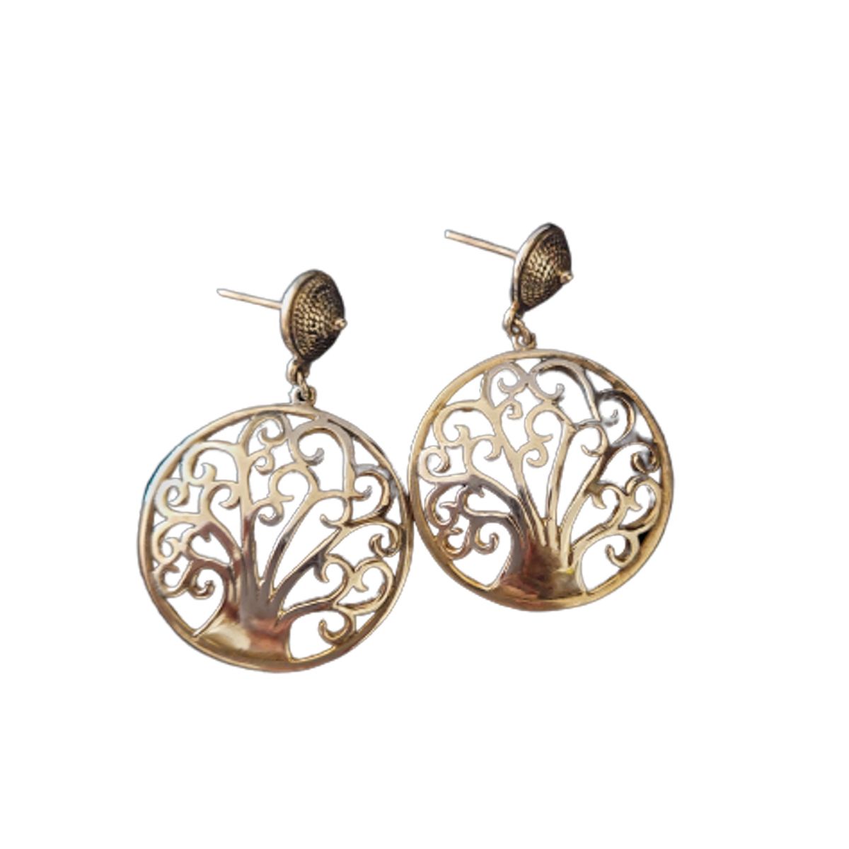 MOR JOYAS - Aro Colgante Plata Ley 925 / Árbol de la Vida