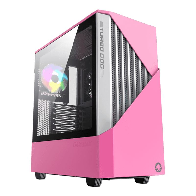 GAMEMAX - Gabinete Gamer Gamemax Contac COC Pink/White