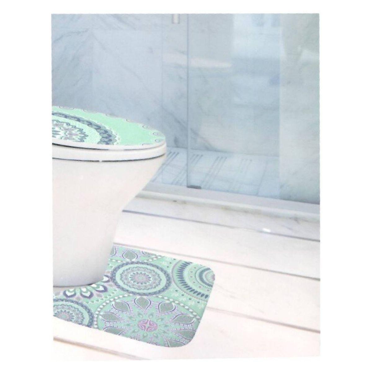 BATHLUX - Alfombra impresión mandala calipso 45x45cm.
