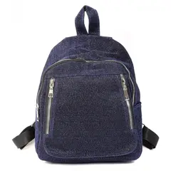 MAILEA - Mochila tela lurex para mujer azul