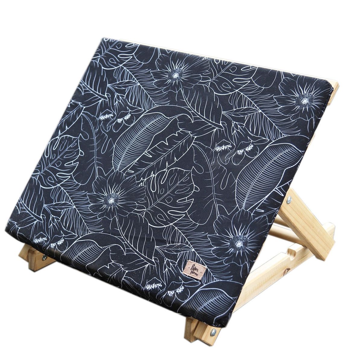PAPER HOME - Reposera o respaldo de playa botánico negro Paper Home