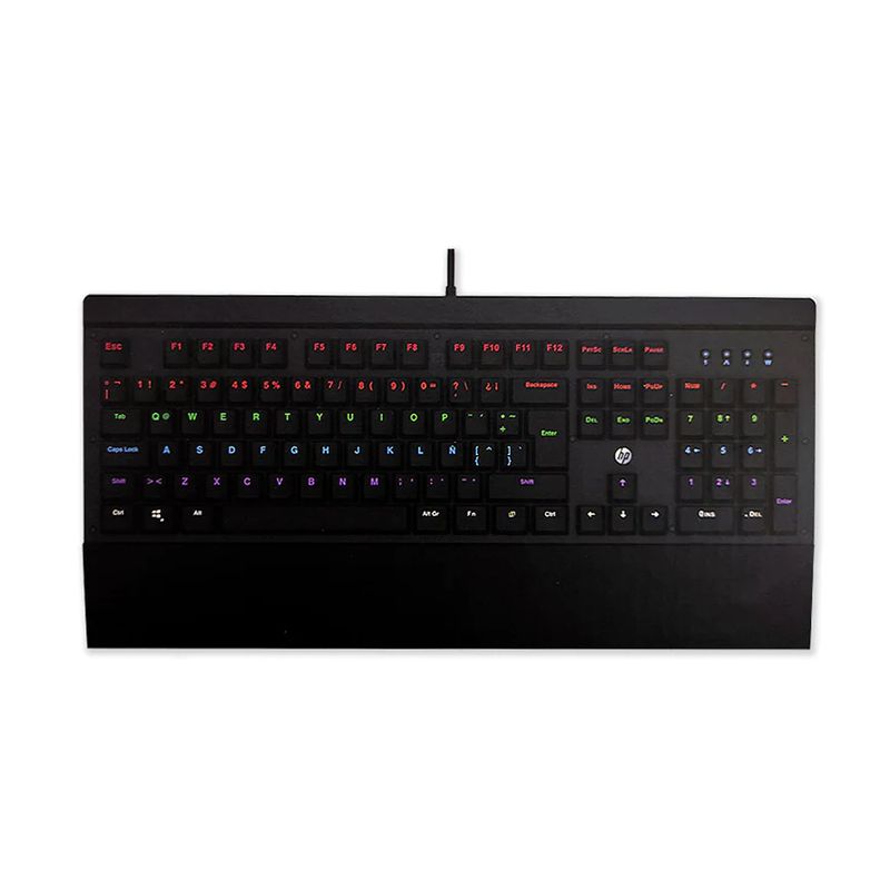HP - Teclado Gamer Mecanico HP GK500 RGB SW Blue Negro RGB USB Español