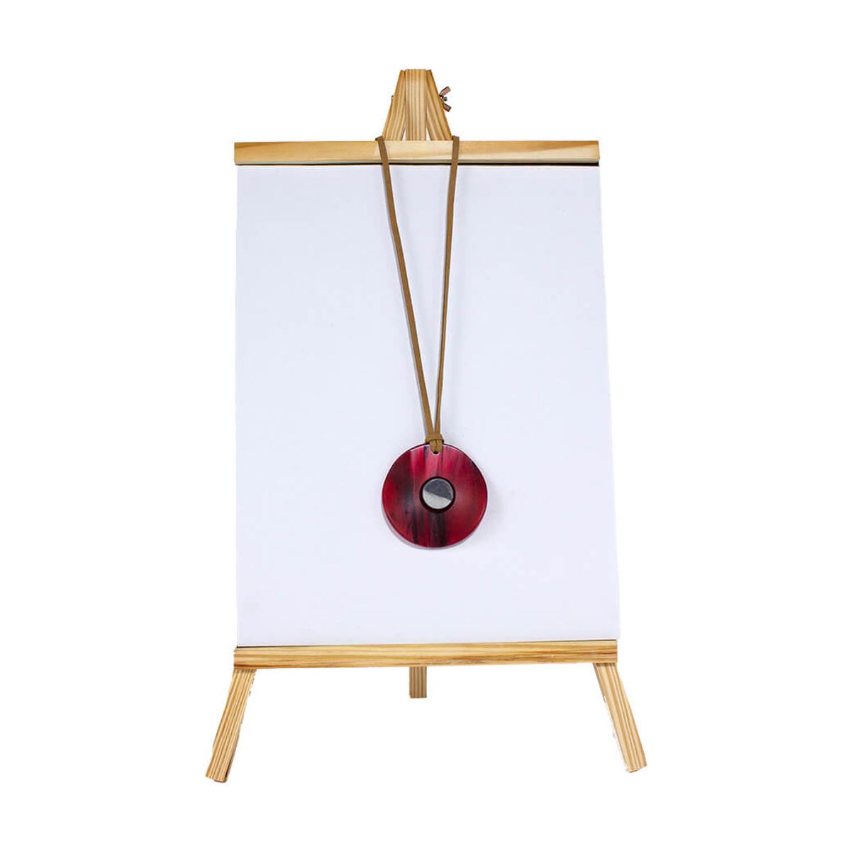 MAILEA - Collar placa boton mujer acrílico