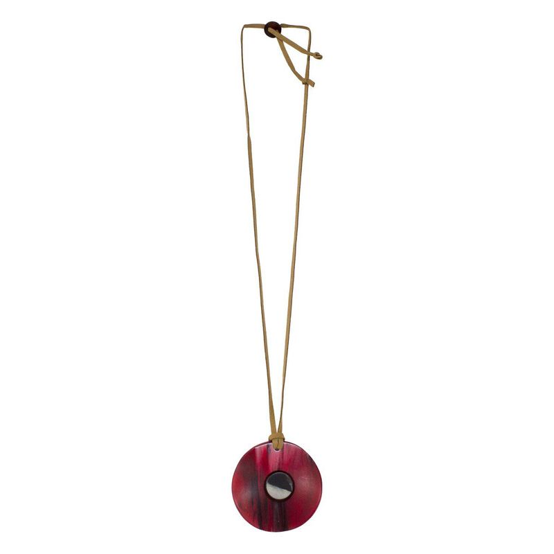 MAILEA - Collar placa boton mujer acrílico