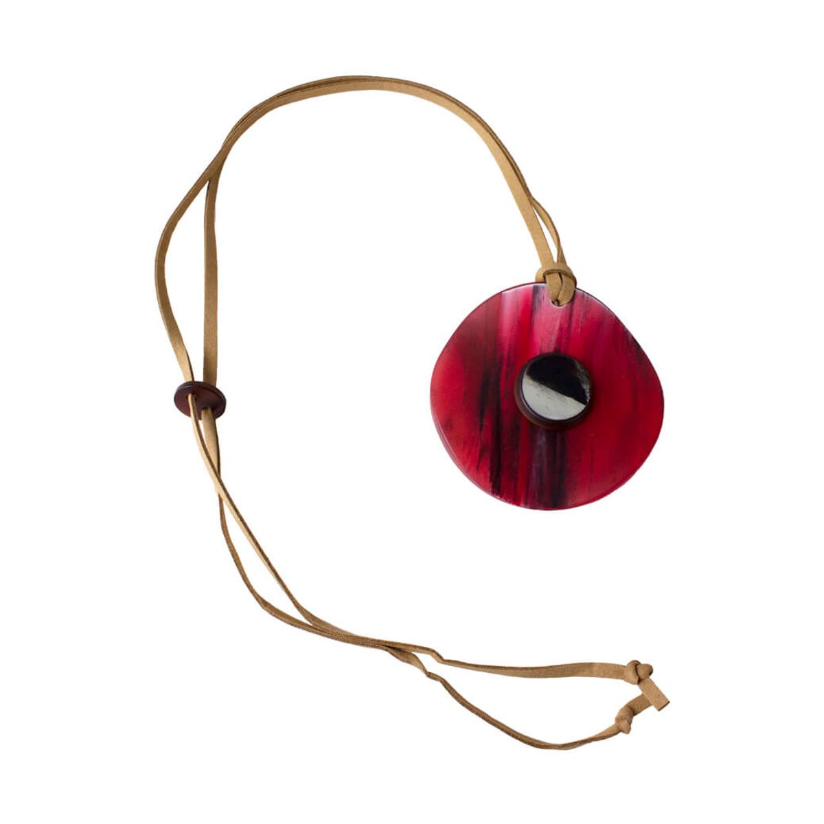 MAILEA - Collar placa boton mujer acrílico