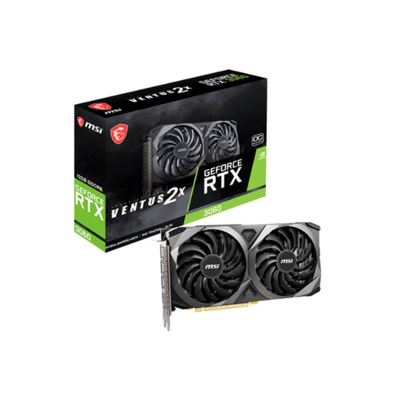 MSI - Tarjeta de Video MSI Super Ventus 2X RTX 3060 12GB OC