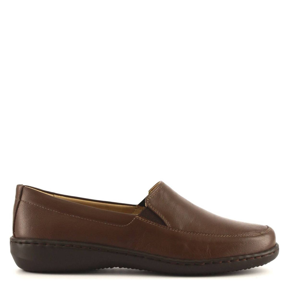 24HRS - Zapato mujer cuero chocolate