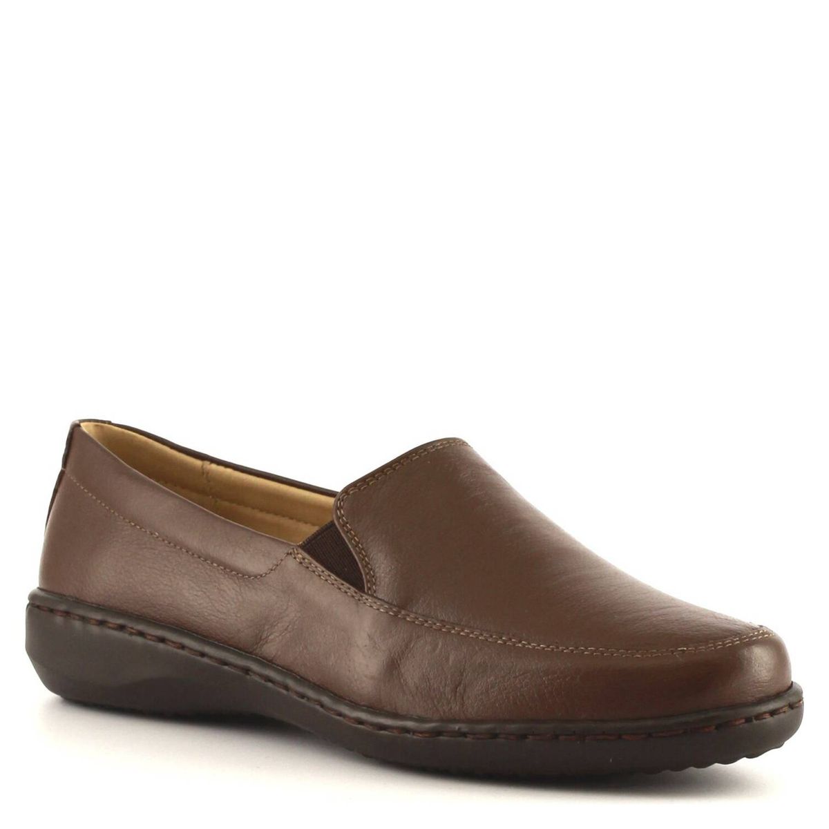 24HRS - Zapato mujer cuero chocolate